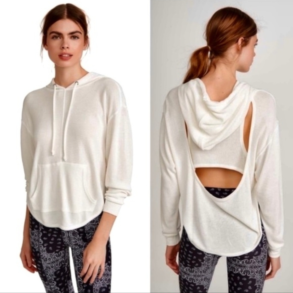 Free People Movement Back Into It Hoodie White Size Large